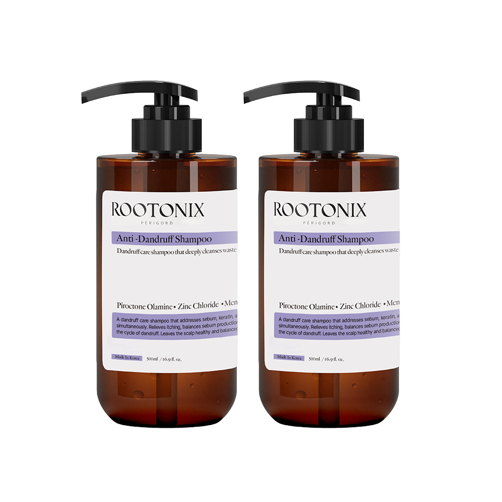 비듬 가려움증 개선 안티 댄드러프 샴푸 각질제거, 500ml, 2개