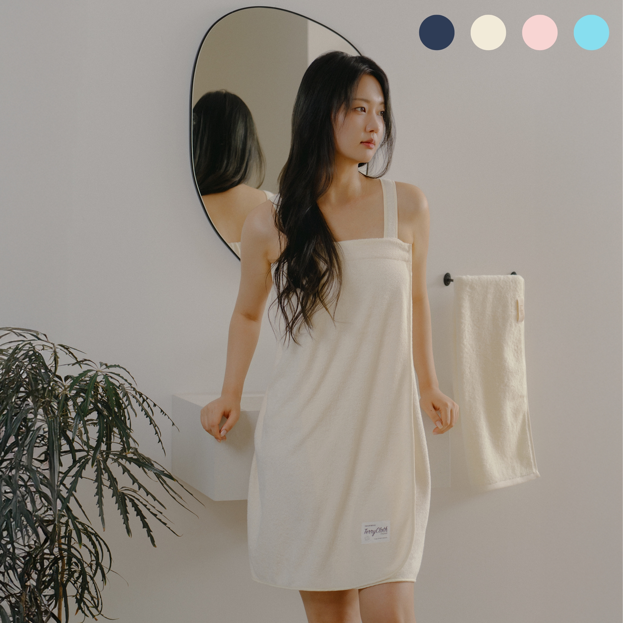 [헤이데이무드 HDM] 테리모달 로브 고급 여성 샤워가운 4 Colors