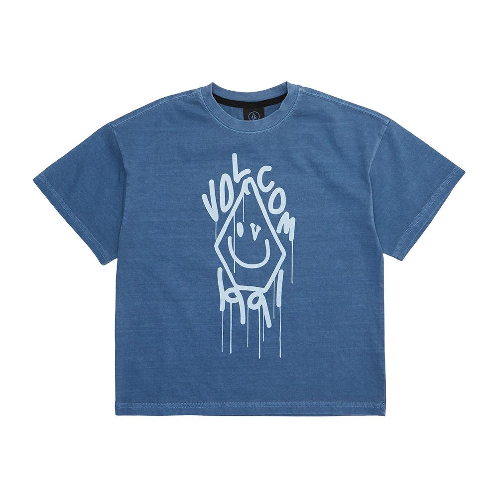 볼컴키즈 멜팅로고 다잉 라운드 티셔츠 D5M001 - 상세 이미지 4