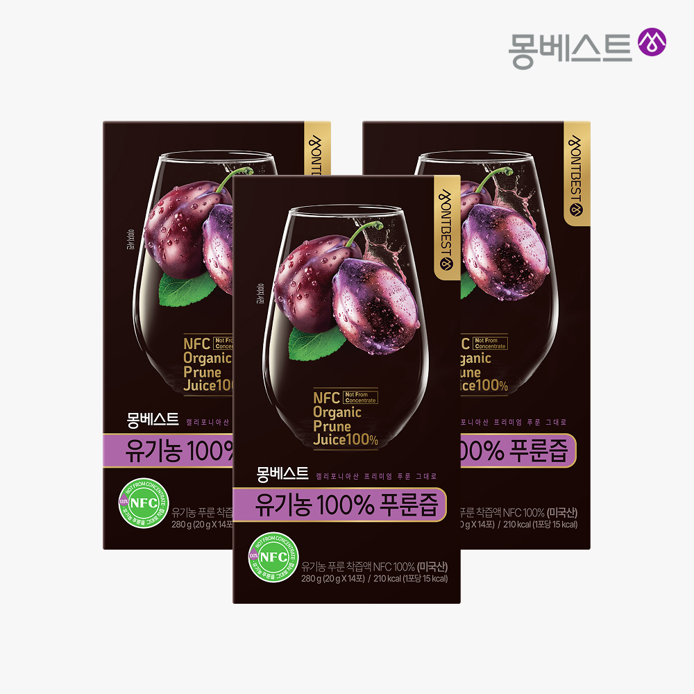 몽베스트 유기농 100% 푸룬즙 20g 14포, 3개 - 상세 이미지 2