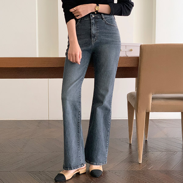 세미 부츠컷 캣브러쉬 워싱 데님 팬츠 ps5392