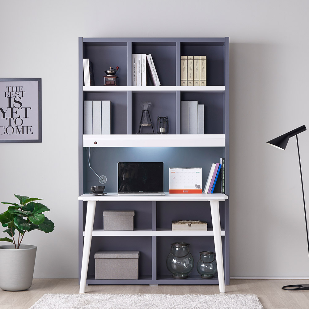 동서가구 프라임 1200 정면 책상 책장 세트 DF908134