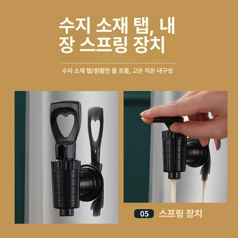 커피보온통 10L 스텐 보온통 물통 케이터링 유광 보온병 보냉물통 6l 블랙 3.5kg 물 - 상세 이미지 4