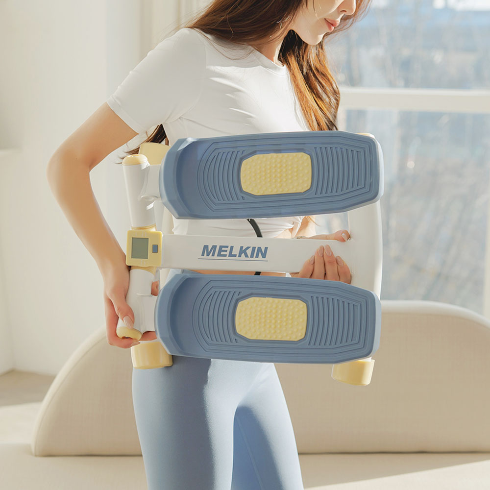 멜킨 스텝퍼 트위스트 저소음 걷기운동 가정용 천국의계단 계단오르기 스텝밀 프로마운틴플러스 커스타드블루 - 상세 이미지 5