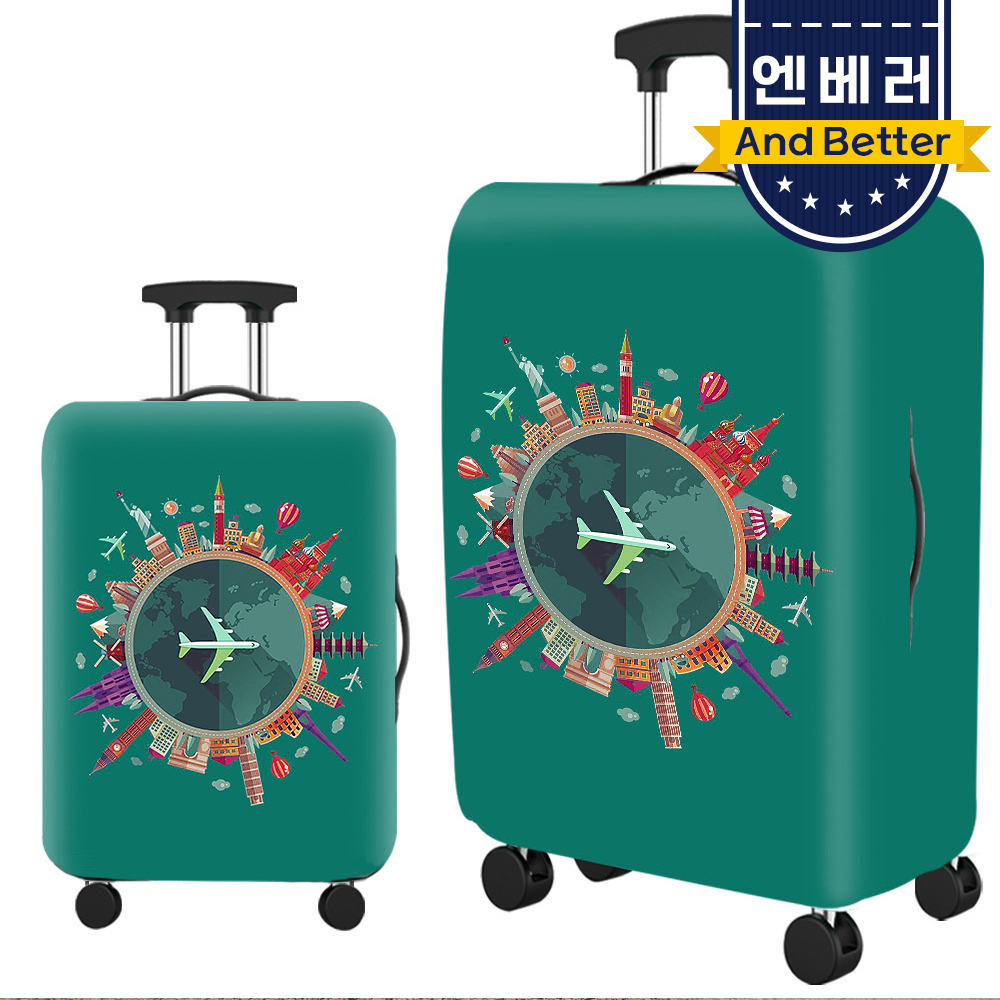 캐리어 커버 케리어 방수 스판 항공커버 보호 덮개 케이스 S,M,L - 상세 이미지 4