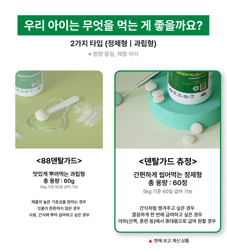 88펫 덴탈가드 츄정  강아지 고양이 잇몸 구강 치석 입냄새 구내염 60정, 1개 - 상세 이미지 5