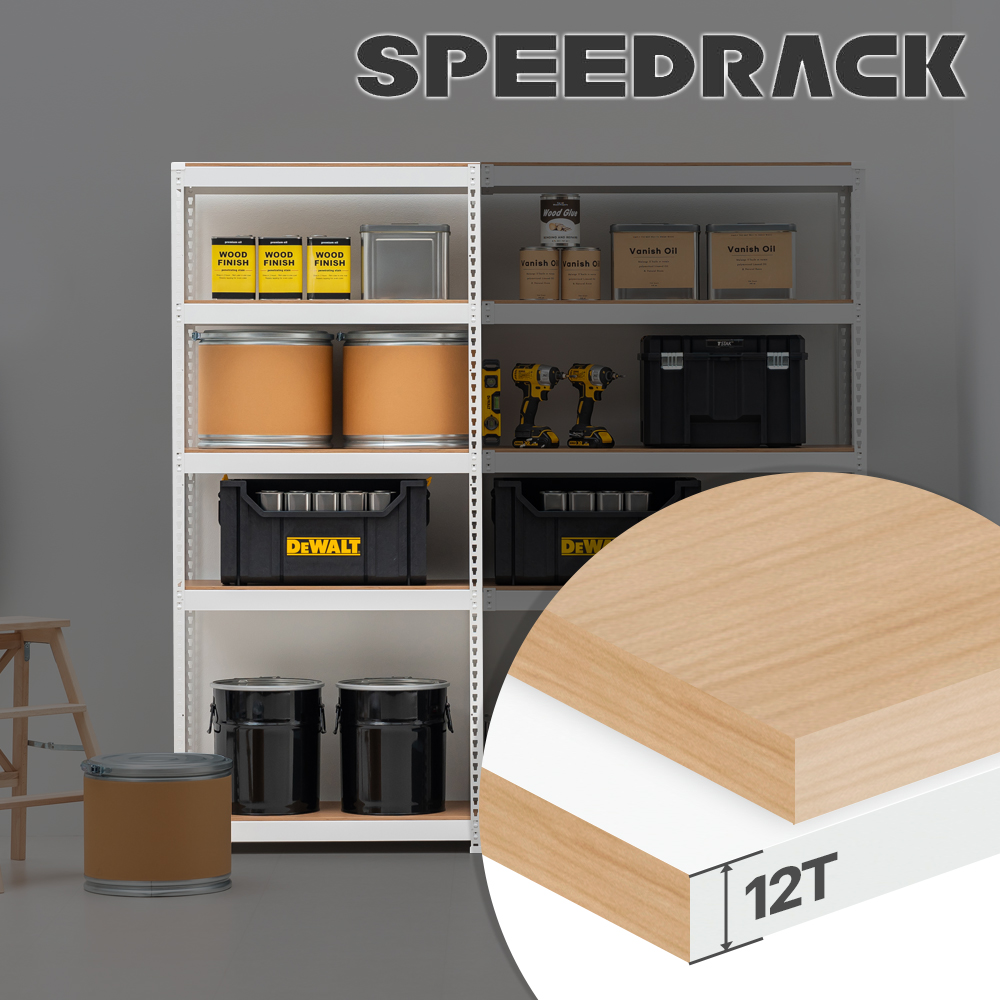 스피드랙 산업용 중량랙 5단 2T 프레임 12T 합판 고하중 철제선반 앵글 600x300x1200 - 상세 이미지 3