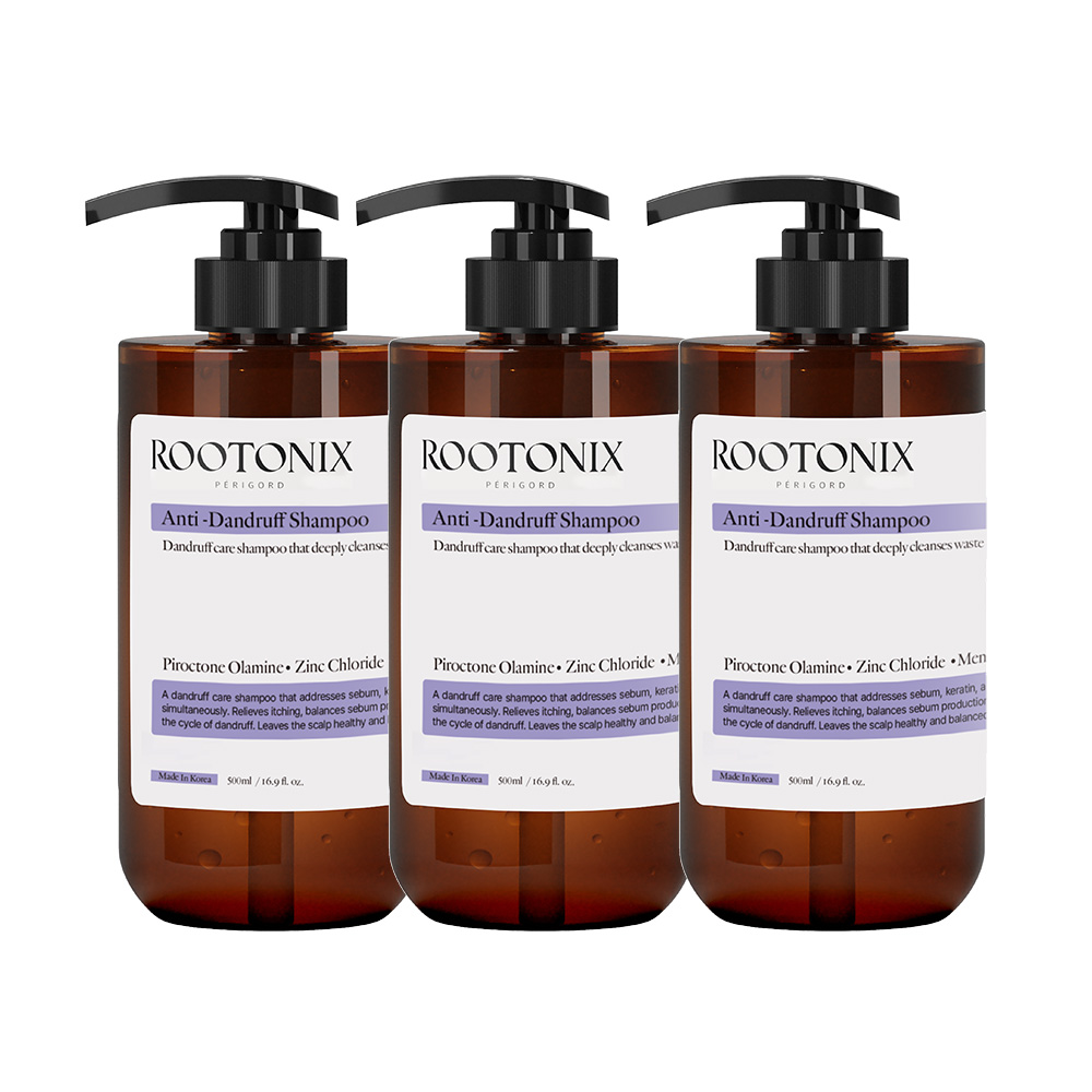 비듬 가려움증 개선 안티 댄드러프 샴푸 각질제거, 500ml, 3개