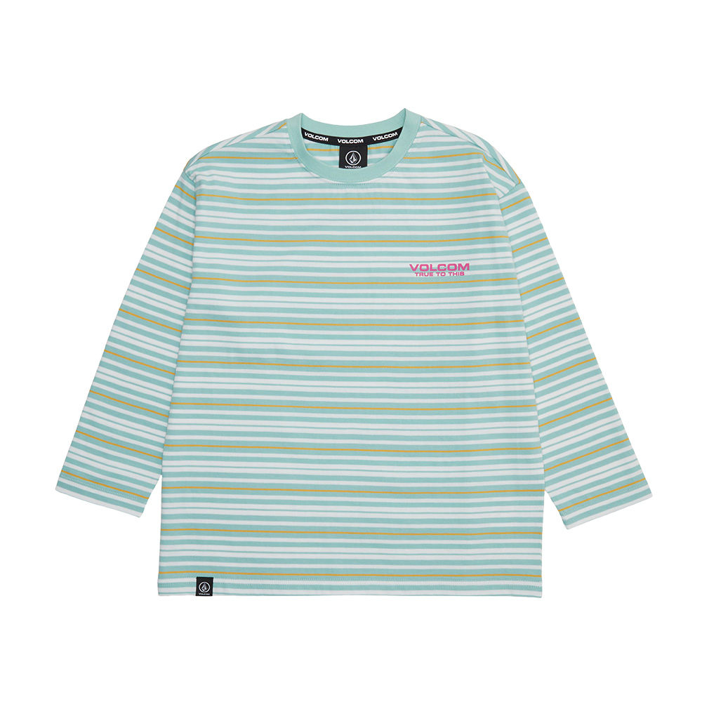 볼컴키즈 오가닉 라인 로고 긴팔 티셔츠 D5S001 - 상세 이미지 3