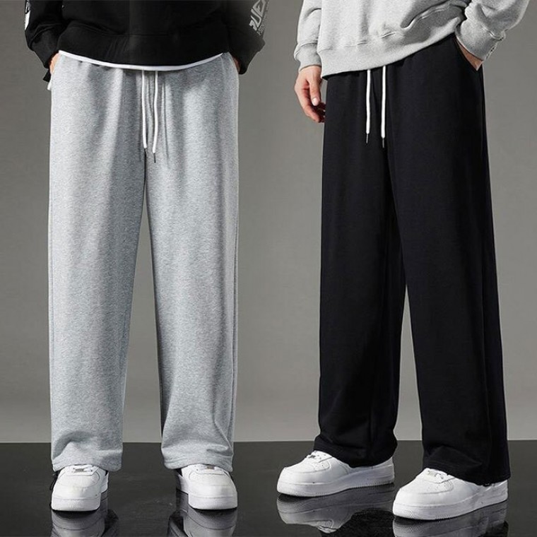 심플 기모 와이드팬츠 2color / 와이드핏 기모 팬츠 가을 겨울 - 상품 이미지