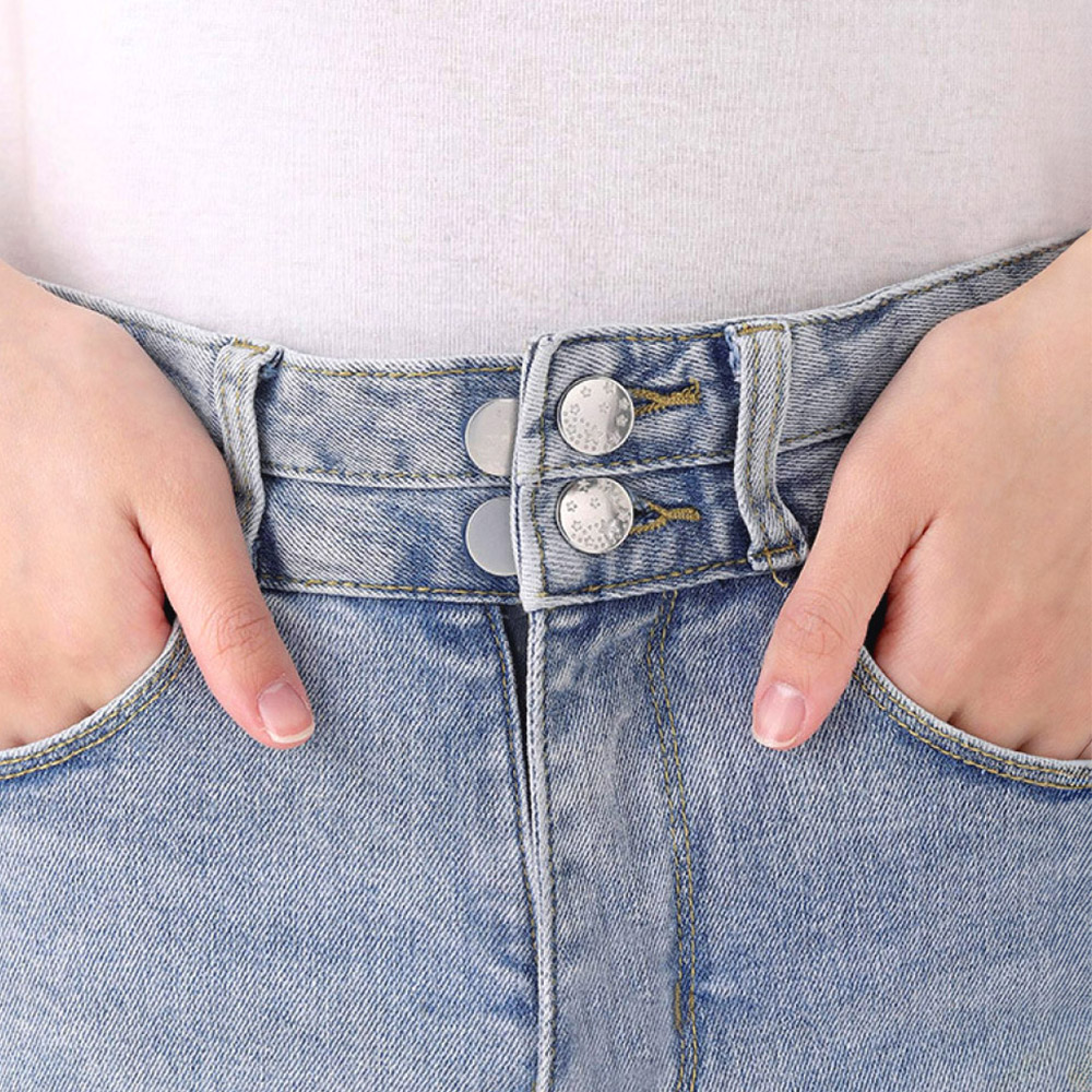 바지 허리 늘리기 허리조절클립 바지 사이즈 연장 확장 단추 - 상품 이미지