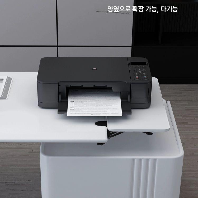 컴퓨터책상 연장 접이식 폴딩홀더 키보드 책상 1인책상 사무실 호두나무 65x25CM 원형 모서리 - 상세 이미지 4