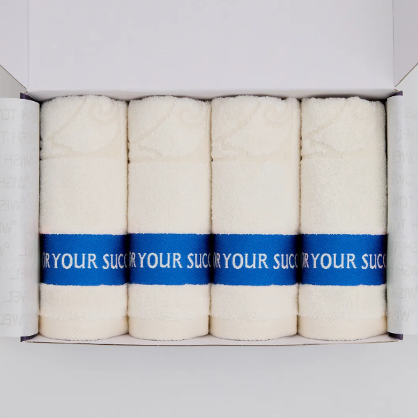 위시타올 시그니처 위시라인 4P 선물세트 (3Colors) 210g 고중량 호텔수건 100%뱀부 이미지 6