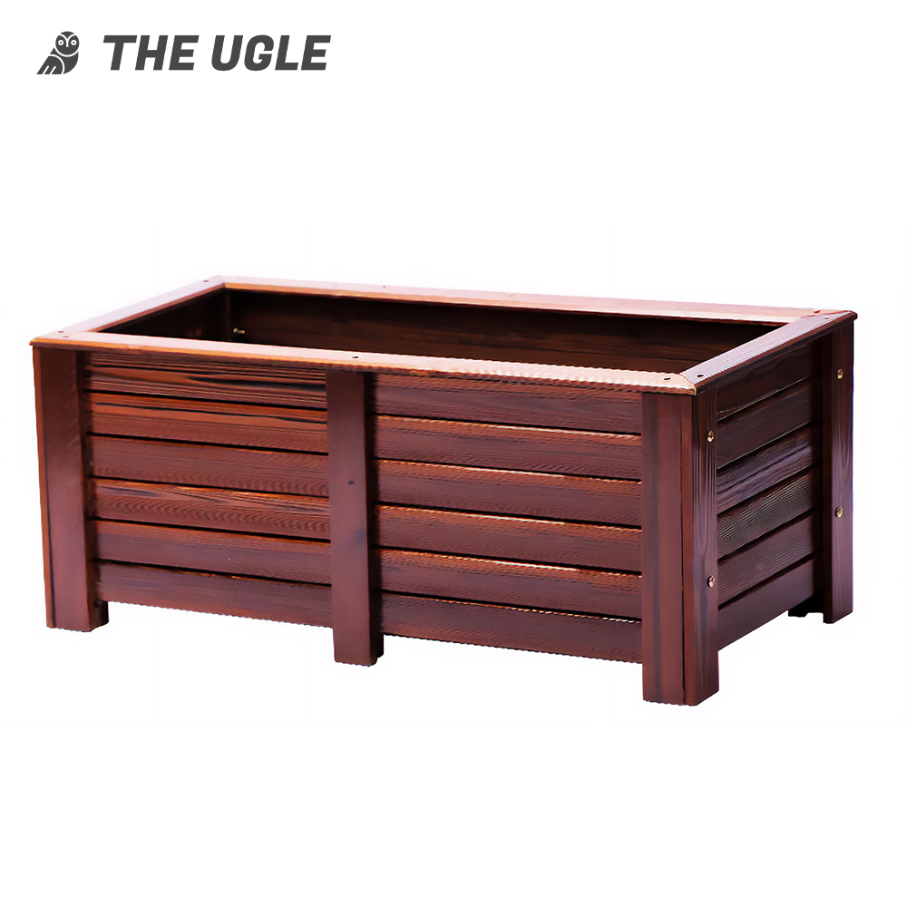 플랜트 박스 베란다 텃밭 가드닝 방부목 사각 나무 화분 80x40x40cm