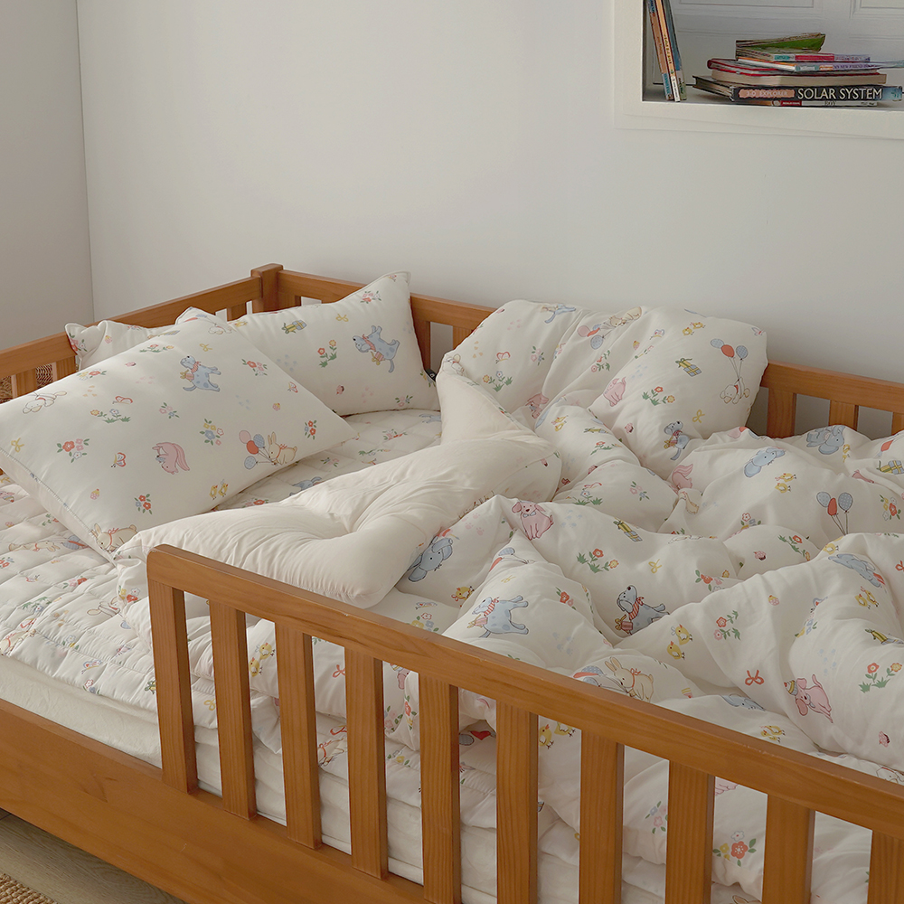 보들보들 렌징모달 100% 아기모달 밀크 유아 어린이 키즈 차렵이불 SS