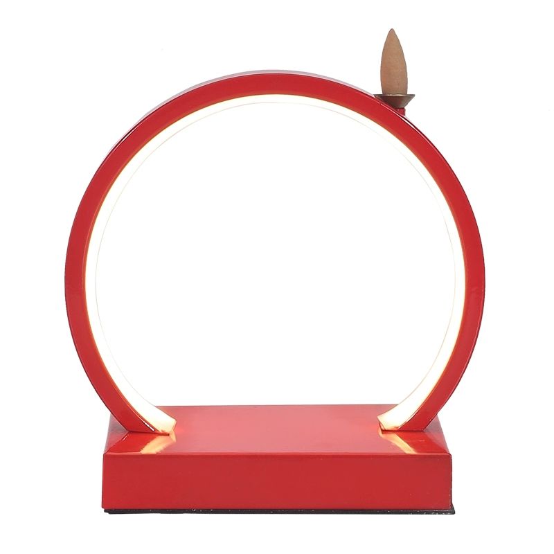 원형 무드등 usb 링라이트 조명 간접 장식 탁상 햇빛 지름 20cm 블랙 향+장식 포함 - 상세 이미지 5