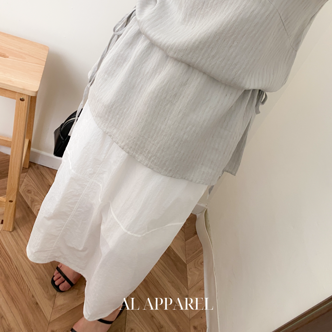 아노락 바스락스커트 플레어스커트 카고치마 - 상세 이미지 4