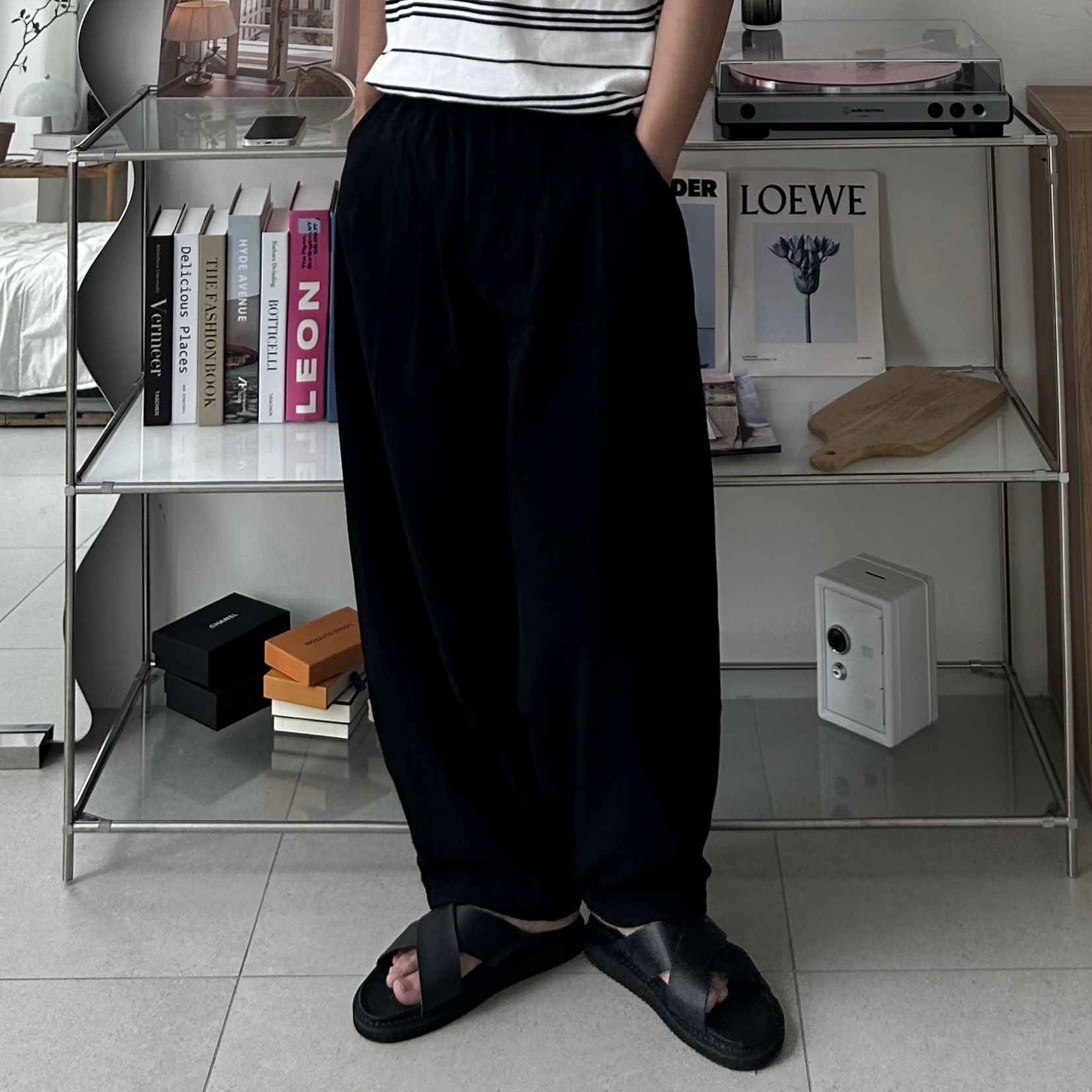 퍼티그팬츠 남자린넨팬츠 남자통바지 이미지 7