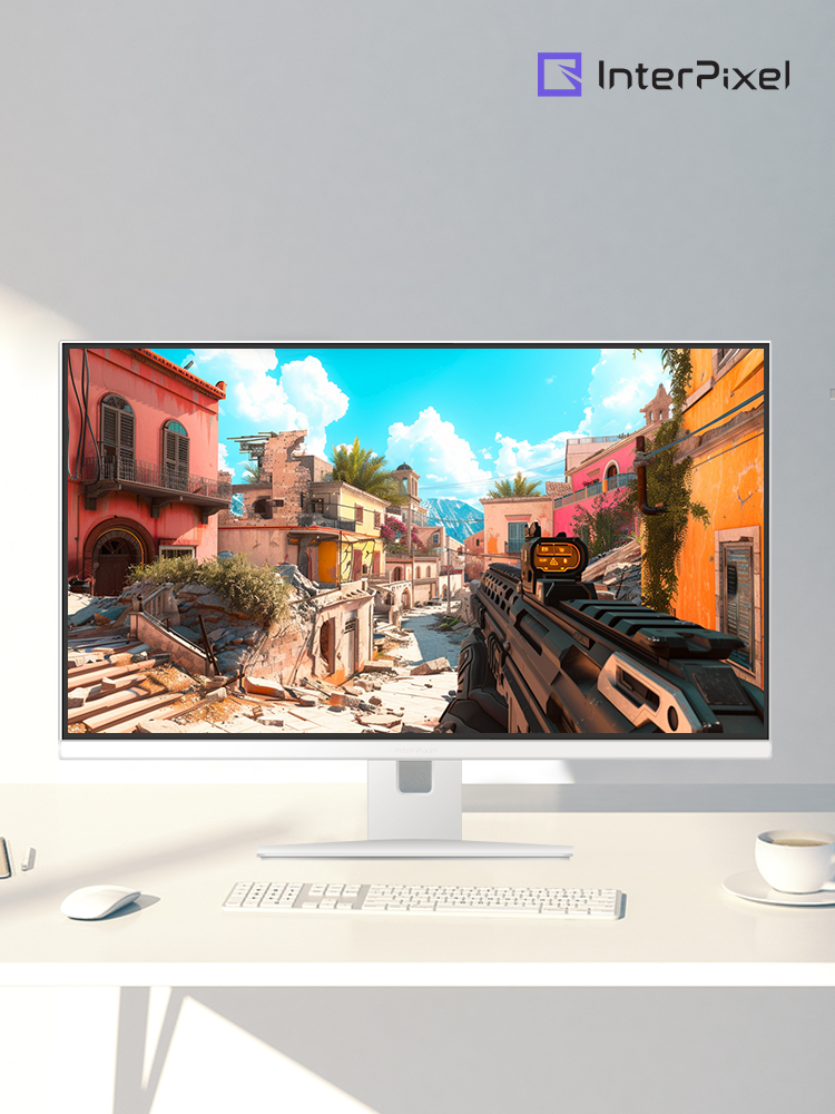 인터픽셀 IP2446 FAST IPS 180Hz 화이트 게이밍 모니터 59~61cm(24인치), 일반 - 메인 이미지