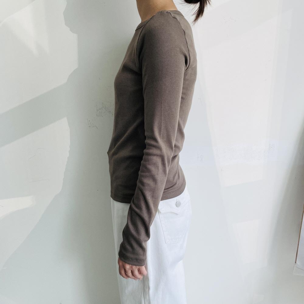 입술넥티셔츠 랍빠티 모달 레이어드 이너 긴팔 티셔츠 - 상세 이미지 4