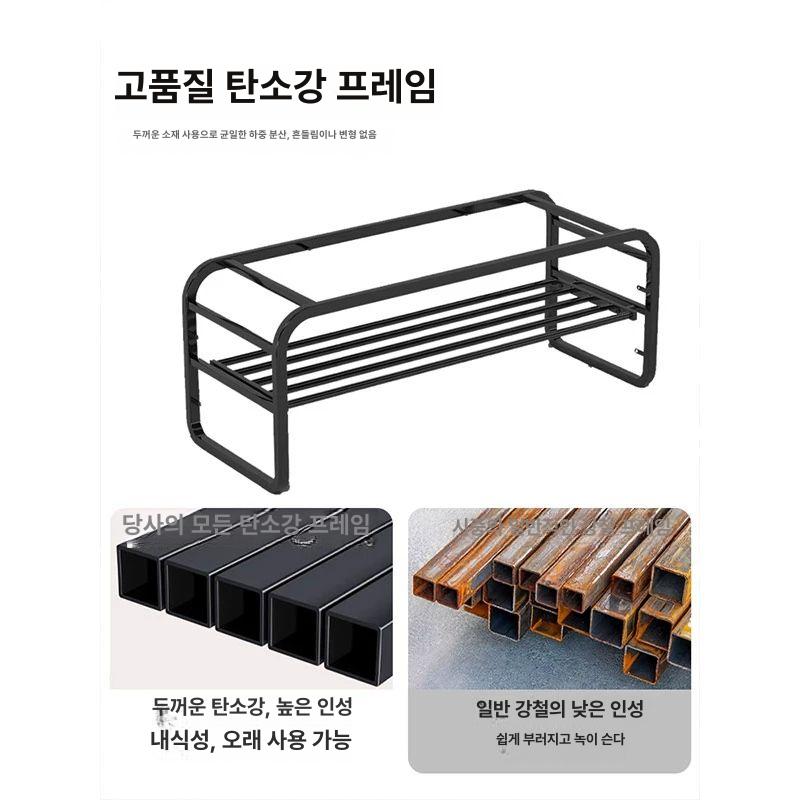 현관 벤치 슬림 정리대 스툴 틈새 쇼파 낮은 현관신발장 현관벤치 신발장의자 틈새신발장 베이지화이트 80x35x40cm 나파 - 상세 이미지 3
