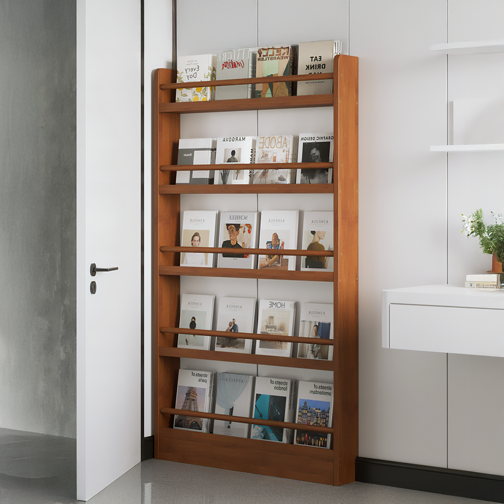 틈새 책장 거실 서재 폭 좁은 오픈형 슬림 5단 책꽂이