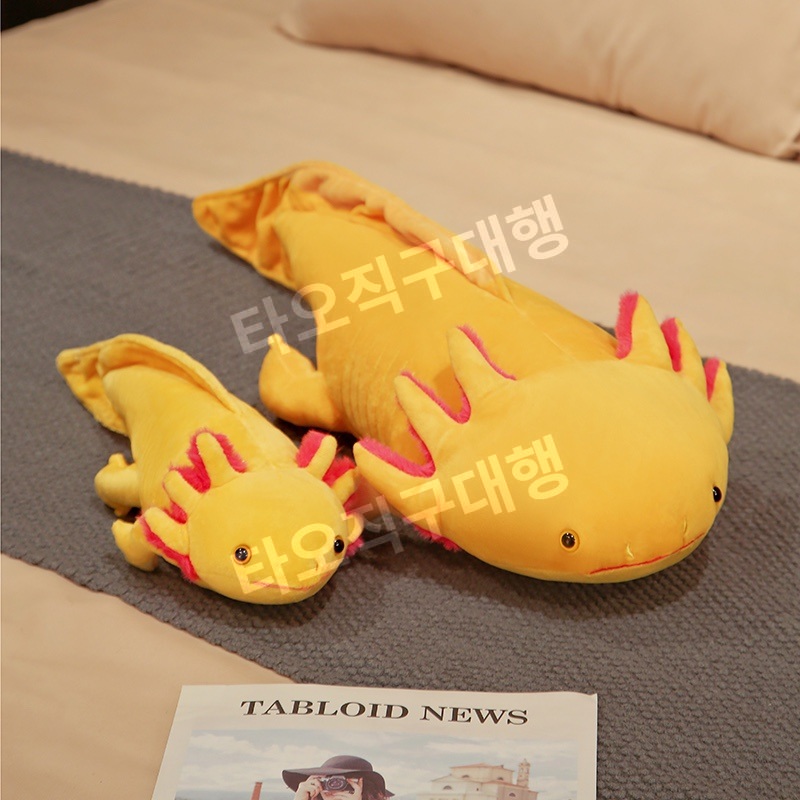 도마뱀인형 애착인형 귀여운 베개 도룡뇽 파충류 동물 대형 장식 쿠션 - 상세 이미지 3
