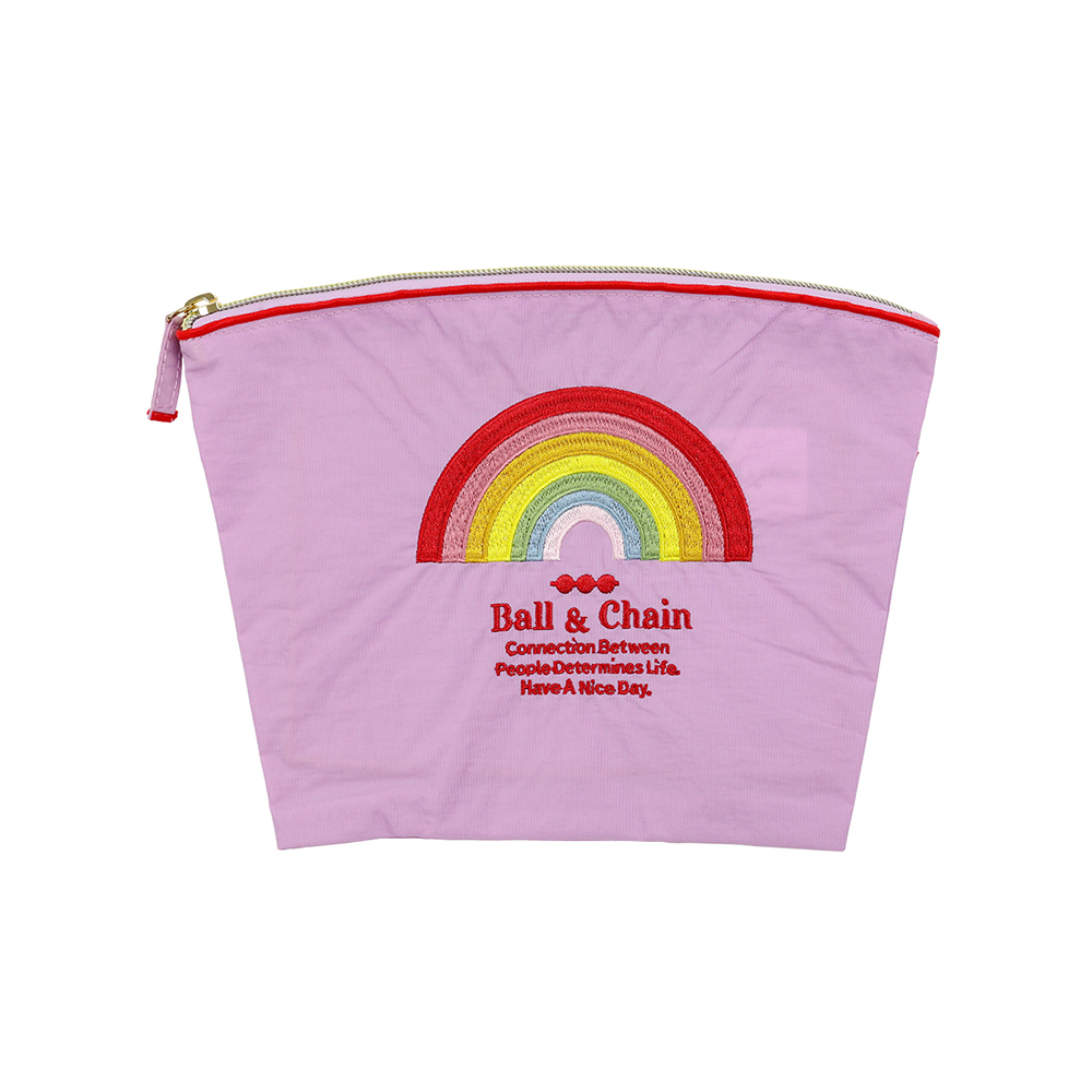 볼앤체인 퍼플 레인보우 미디움 파우치 220191216 Rainbow - 상품 이미지