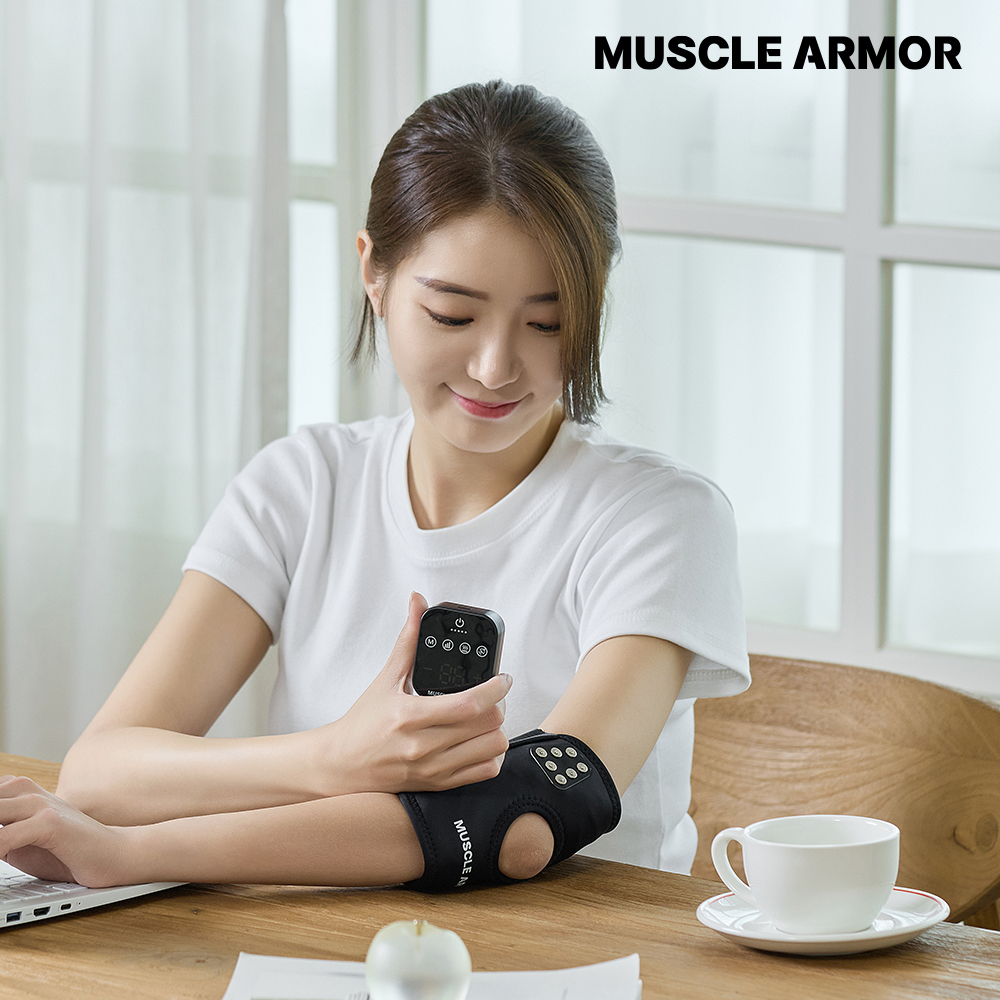 머슬아머 저주파 EMS 듀얼 팔꿈치 마사지기 엘보 팔 골프 테니스 안마기 원 근적외선온열 이미지 6