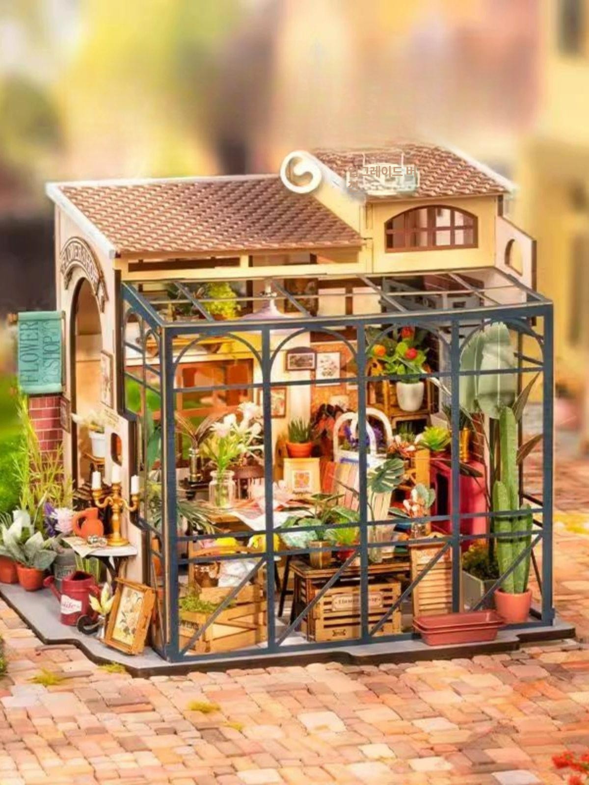 Rolife 롤라이프 에밀리 플라워샵 미니어처 DIY 우드 퍼즐 조립 크리스마스선물 신제품 에밀리 꽃가게 조립업그레이드 - 상세 이미지 2