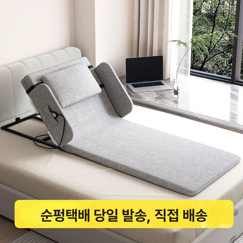 환자 침대 등받이 리프팅 모션 복지용구 노인 병원 환자용침대 병원침대 의료용침대 환자침대 75폭 짧은형-고밀도 스폰지-그레이 - 상세 이미지 2