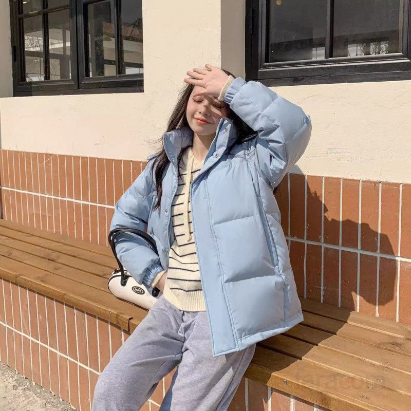 남녀공용 숏패딩 후드 스타일 가볍고 따뜻한 겨울 아웃도어 외투 캐주얼한 디자인 편안한 착용감 데일리 활용 가능 - 상세 이미지 3