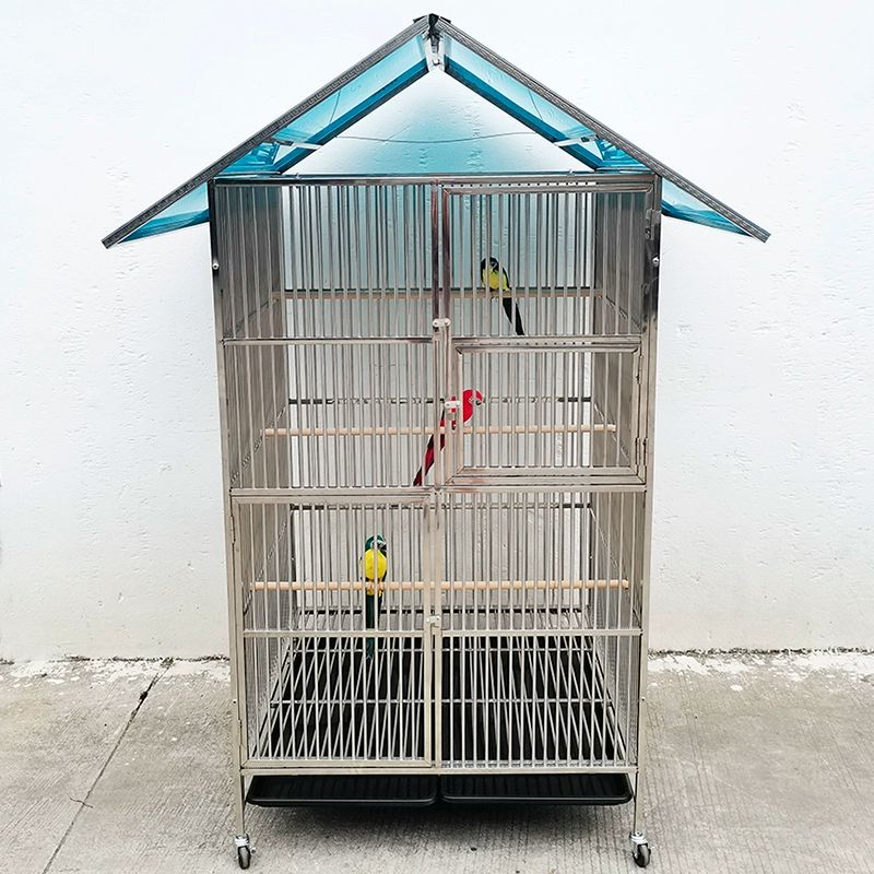 스텐 새장 대형 새집 이동장 닭장 앵무 앵무새  대형새장  앵무새새장 앵무새이동장 앵무새장 62 58 100cm 1.8 202 - 상세 이미지 4