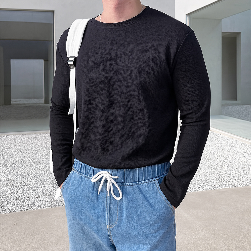 링클프리긴팔티 무지티 무지긴팔티 - 상품 이미지