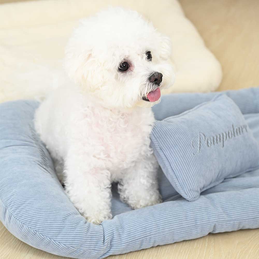 폼포라펫 강아지 방석 코듀로이 라이너 세트 펫웨건 애견 강아지 유모차 개모차 대형견 쿠션 이미지 4