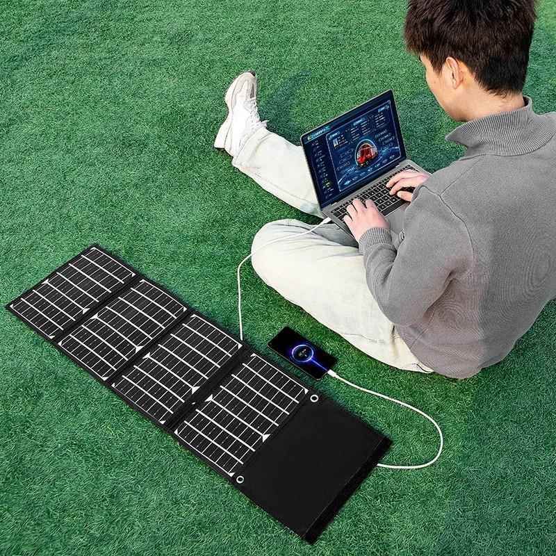태양광패널 ESS 800W 접이식 장치 풀 가정용 배 패널 휴대용 공급 전원 45W 4개 패널 3개 인터페이스 - 상세 이미지 4