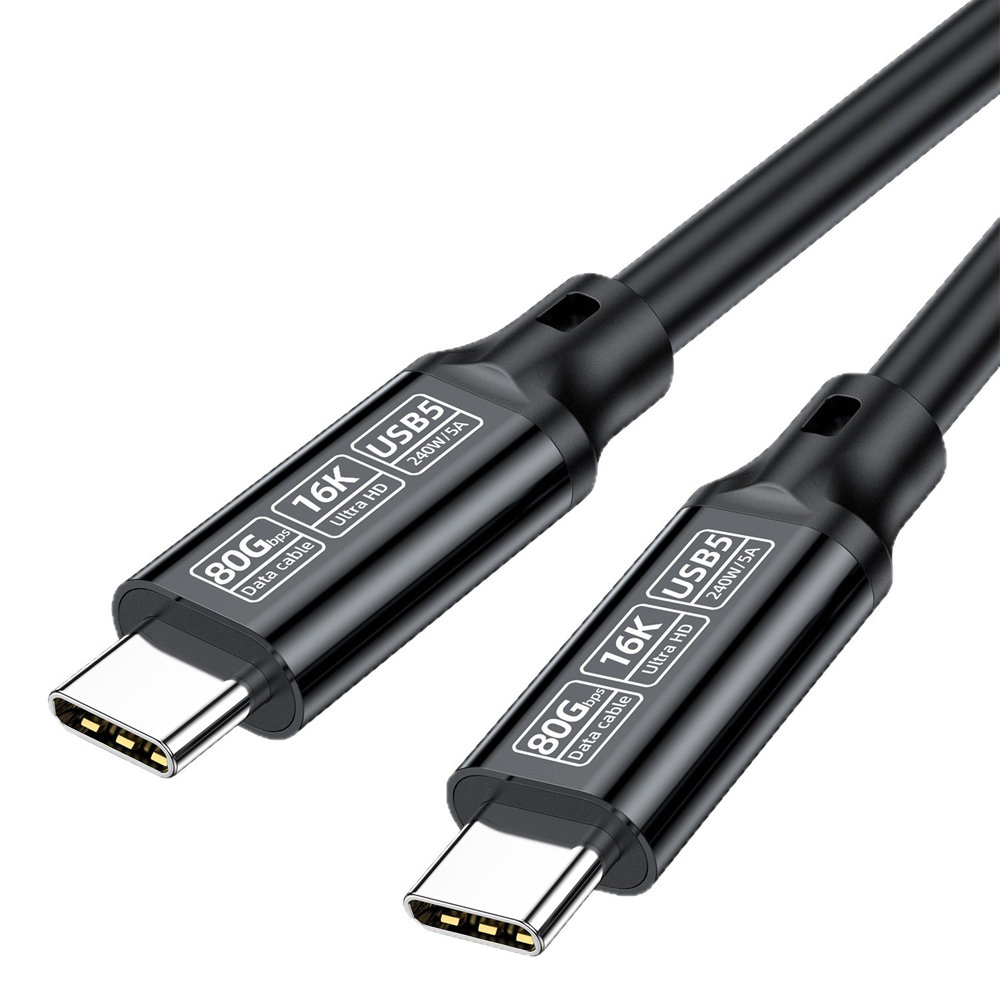 바라보고 USB5 C타입 고속충전 케이블 240W 80Gbps 16K 블랙, 1개, 2m - 상세 이미지 4