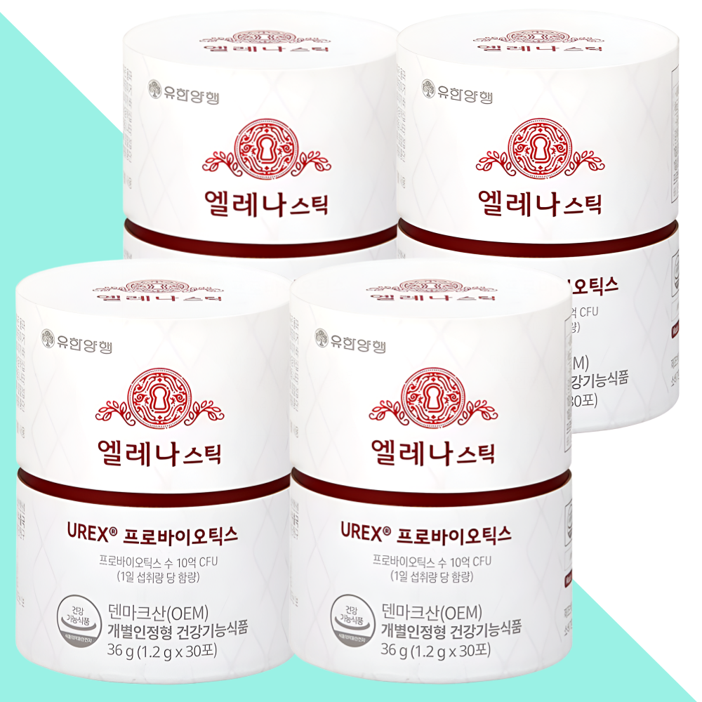 유한양행 엘레나 스틱 질유산균 분말형 UREX 30포X4개 - 메인 이미지