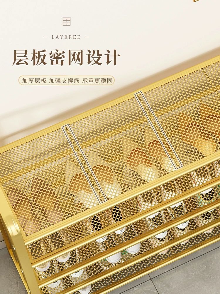 슬림 골드 신발 선반대 수납 보관 정리대 정리 신발장 가격 인하 대세 2층 60CM 모델 - 상세 이미지 5