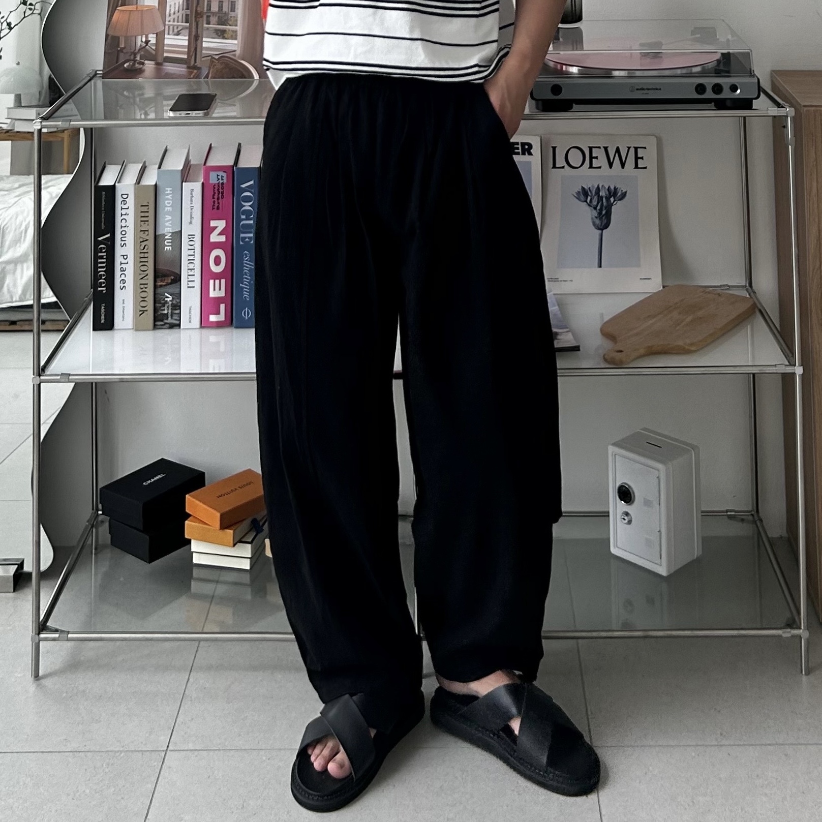 퍼티그팬츠 남자린넨팬츠 남자통바지 이미지 8