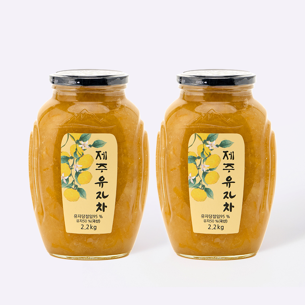 (제주특산)제주 유자차 2.2kg x 2개 유자청