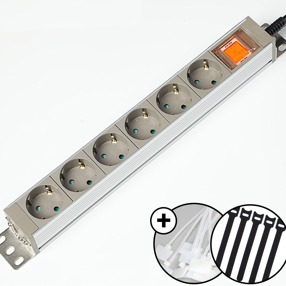 고용량멀티탭 6구 고전압 고전력 대용량 산업용 공업용 알루미늄 4000w 콘센트 1.5m