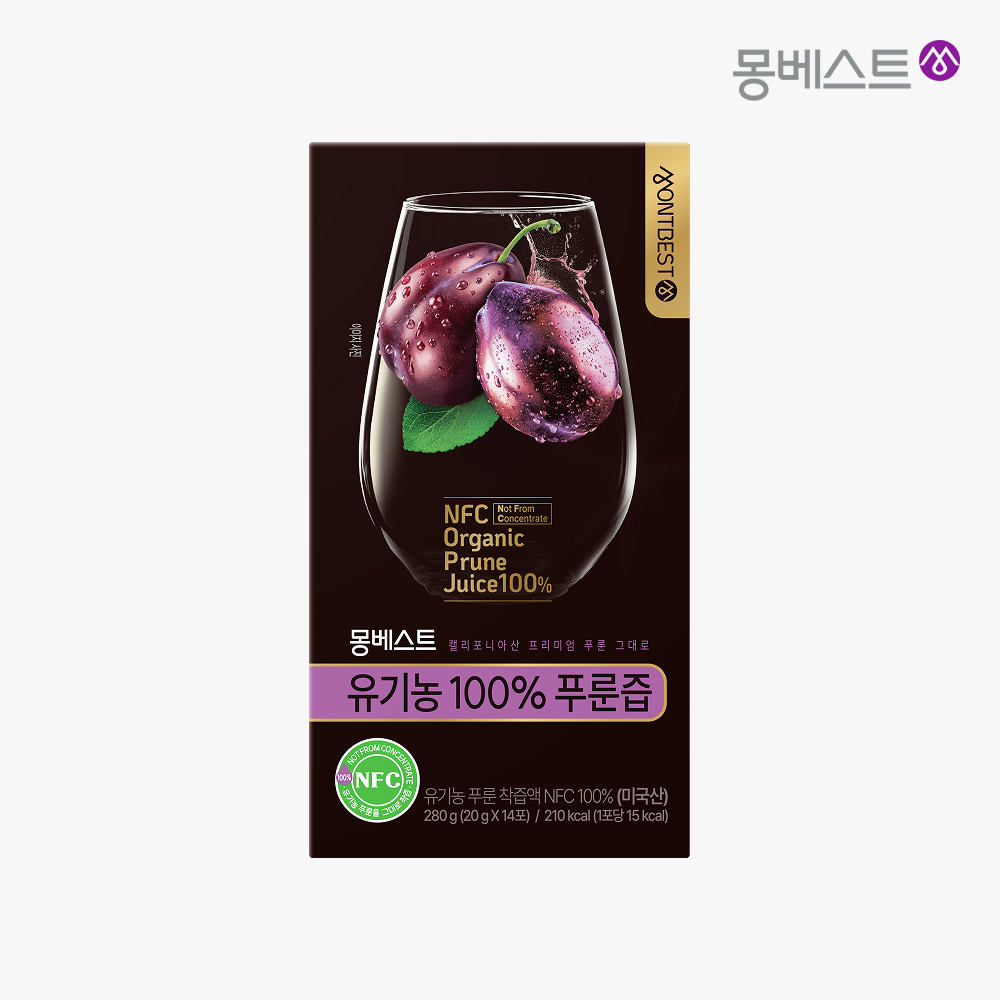 몽베스트 유기농 100% 푸룬즙 20g 14포, 1개 - 상세 이미지 2