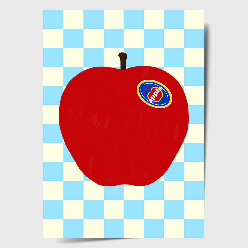 사과 No63 열매 결실 금전운을 부르는 빨간사과 그림 캔버스 액자 3호 - 상품 이미지