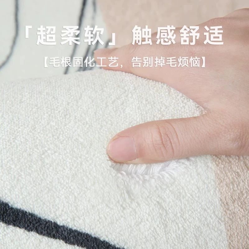 타원형러그 북유럽 심플 모던 감성 안방 고양이 M-구가지월계 타원형 60x160CM 손 자유로움 관리 용이 - 상세 이미지 3
