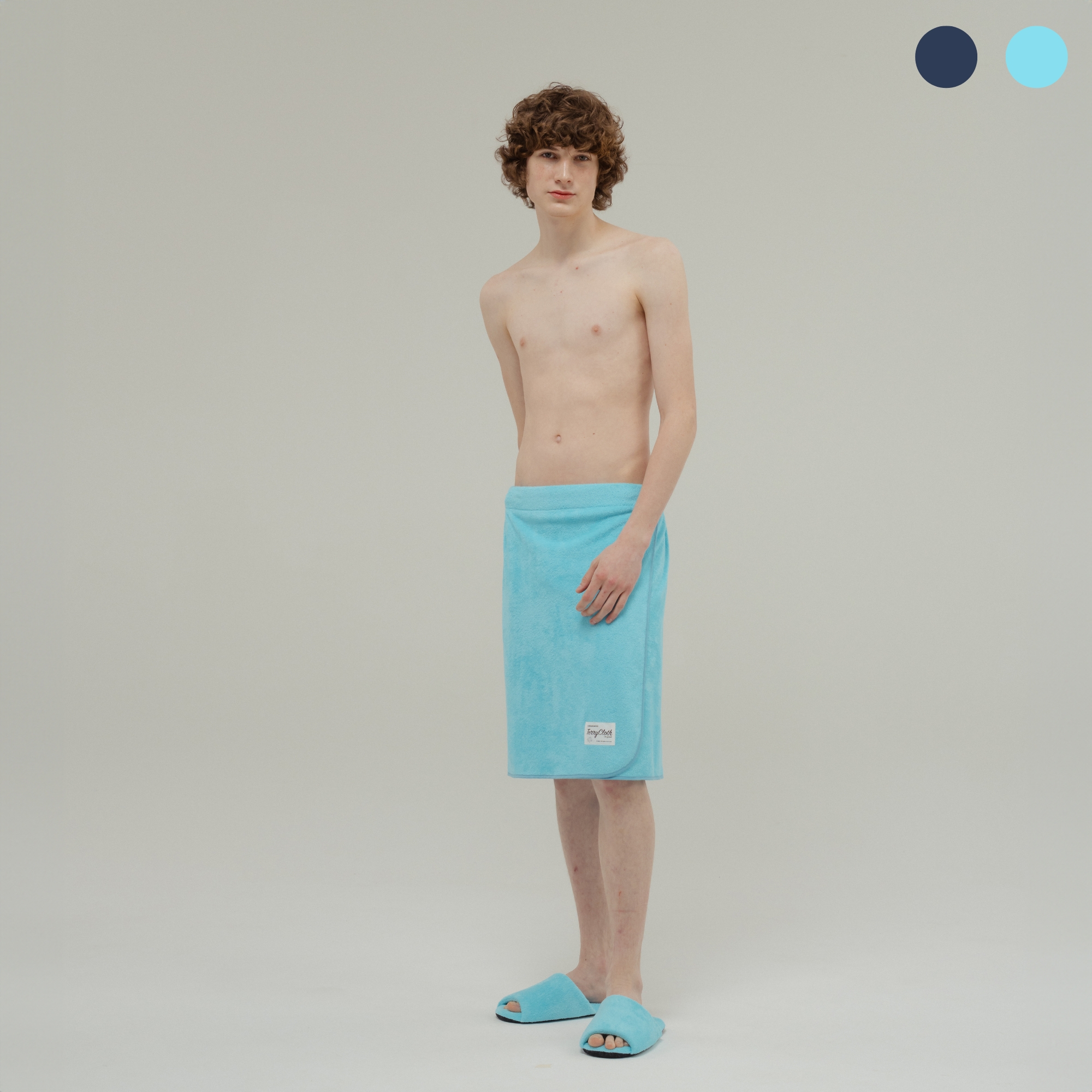 [헤이데이무드 HDM] 남성 샤워가운 골프가운 테리 모달 맨즈 로브 2컬러 - 상세 이미지 5