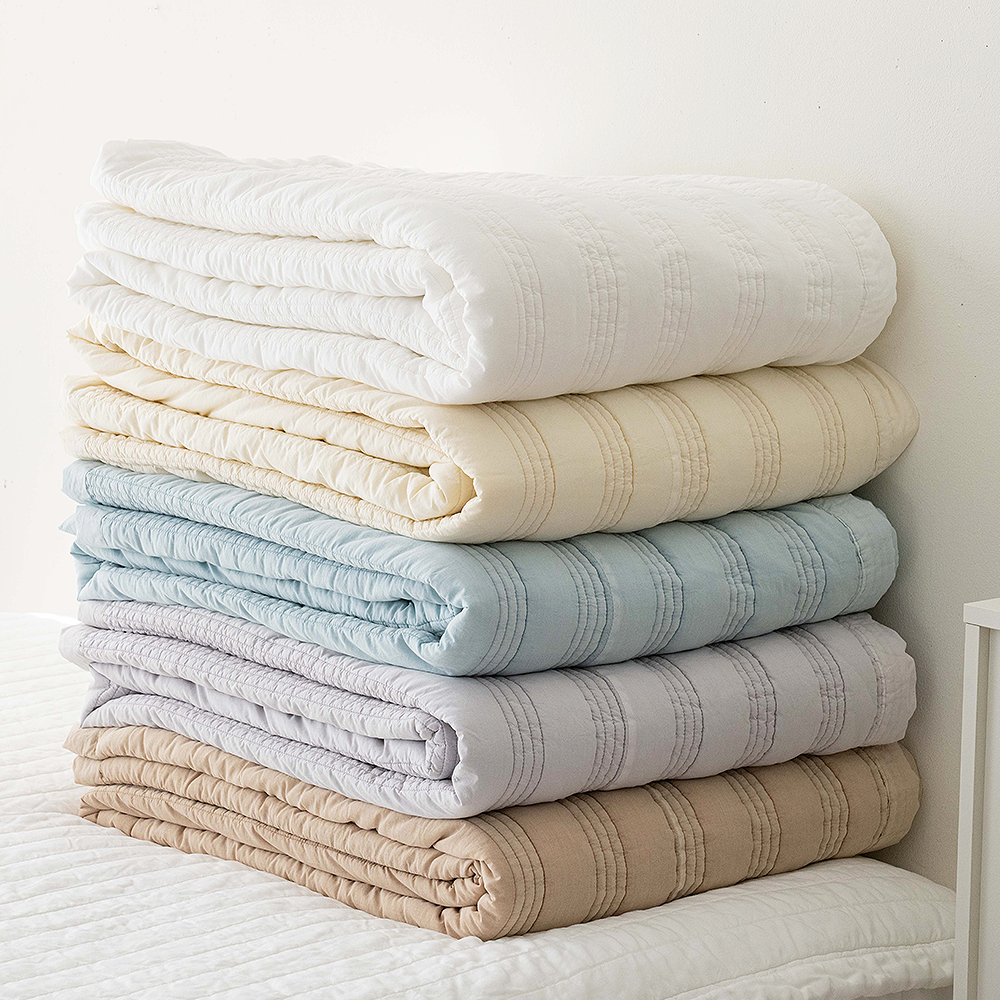 쿠에뜨 고밀도 수피마 호텔 알러지 100수 무지 홀짝누빔 Q패드 겸 SS이불 스프레드