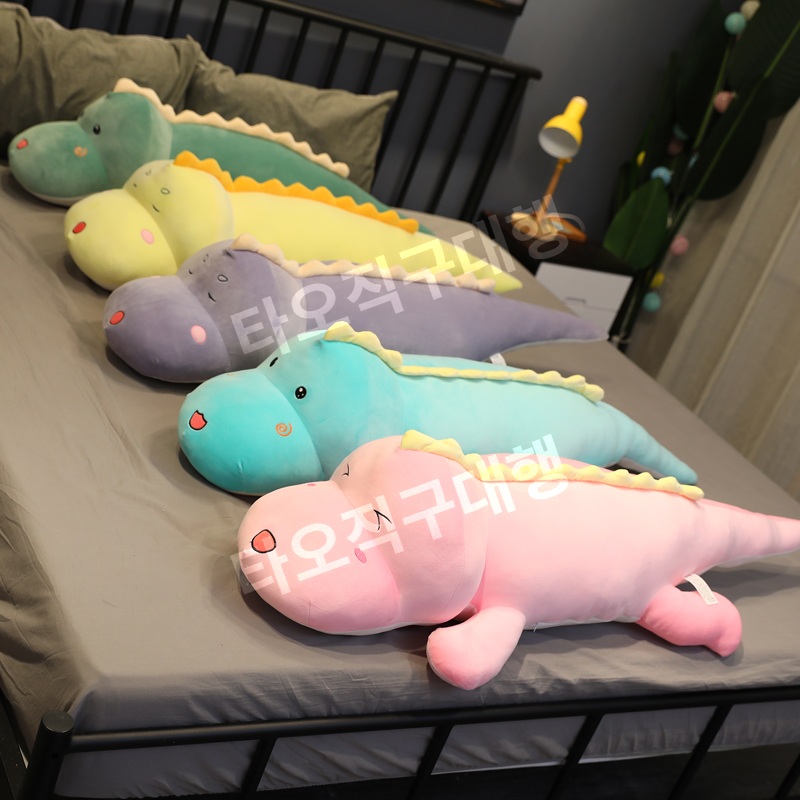 도마뱀인형 대형 장식 도룡뇽 베개 동물 쿠션 파충류 선물 애착인형 - 상품 이미지