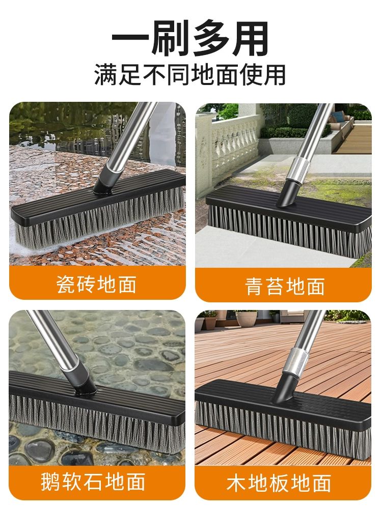 철브러쉬 밀대 녹제거 바닥 와이어 브러시 돌계단 수세미 20CM 블랙강철 바닥솔 스테인리스스틸막대 - 상세 이미지 5