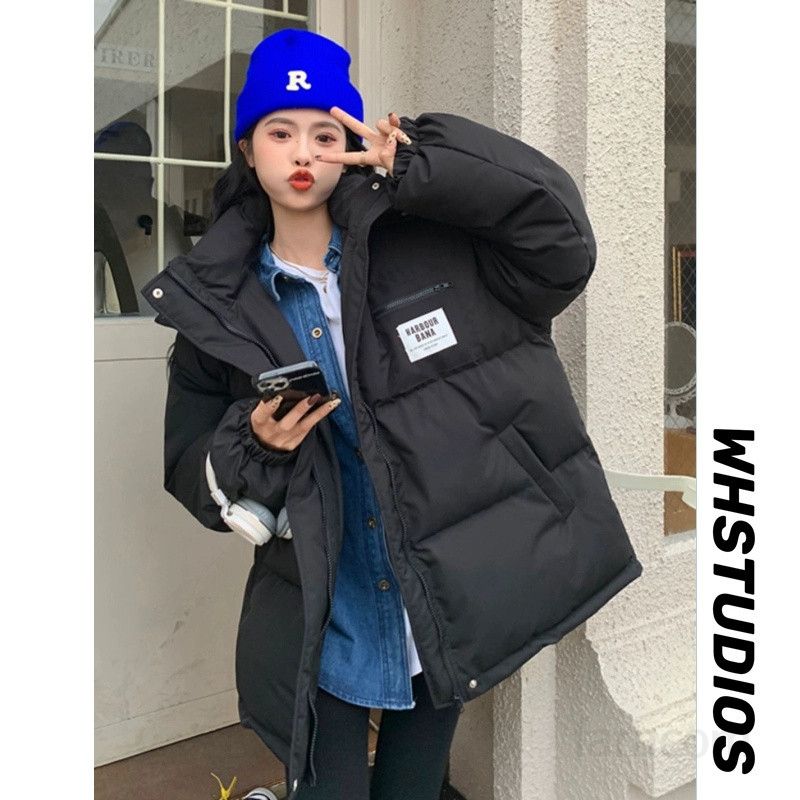 여성 중학생용 루즈핏 경량 패딩 코트 가벼운 착용감 귀여운 디자인 데일리 겨울 아우터 따뜻한 스타일 - 상세 이미지 2